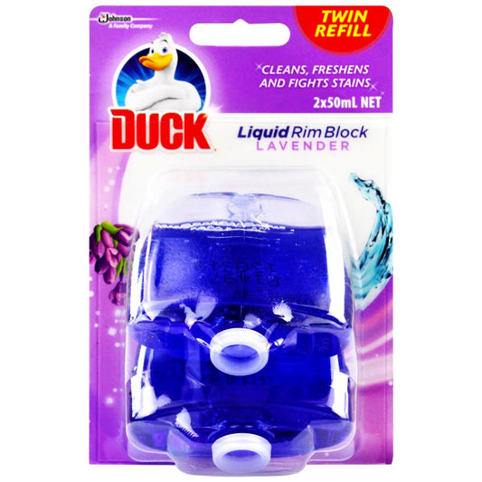 Duck 2X50Ml Twin Refill Liuid Rim Block Lavender