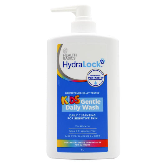 Health Basics 1L Hydra Lock Kids Gentle Daily Wash For Sensitive Skin Pump
