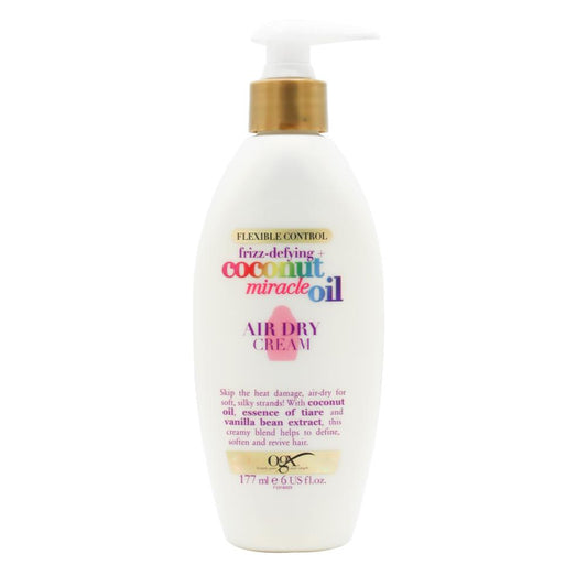 Ogx 177Ml Air Dry Cream Frizz Defying + Coconut Miracle Oil