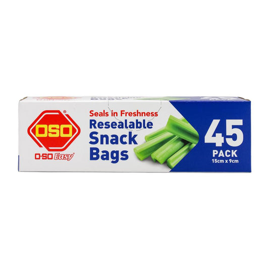 Oso Easy Pk45 Resealable Snack Bags 15Cm X 9Cm