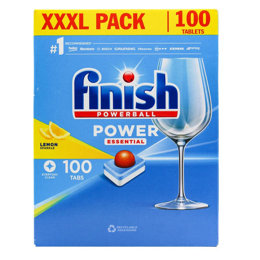 Finish Pk100 Powerball Dishwasher Tablets Lemon Sparkle