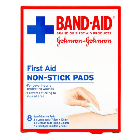 Band-Aid Pk8 First Aid Non Stick Pads