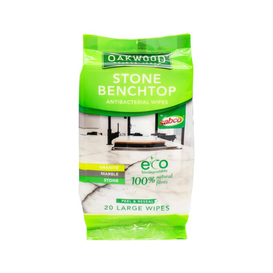 Oakwood Pk20 Large Antibacterial Wipes Stone Benchtop Peel & Reseal