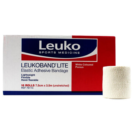 Leukoband Lite Elastic Adhesive Bandage 7.5Cm X 3.5M (16 Rolls Per Case)