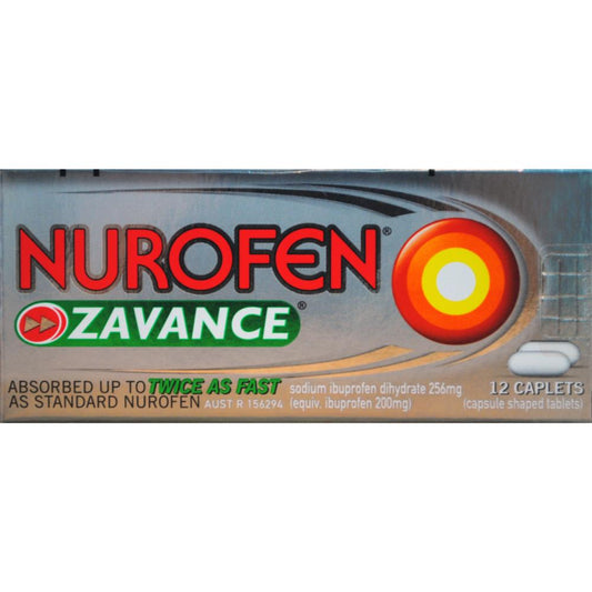 Nurofen Pk12 Zavance Caplets Targeted Relief From Pain 256Mg