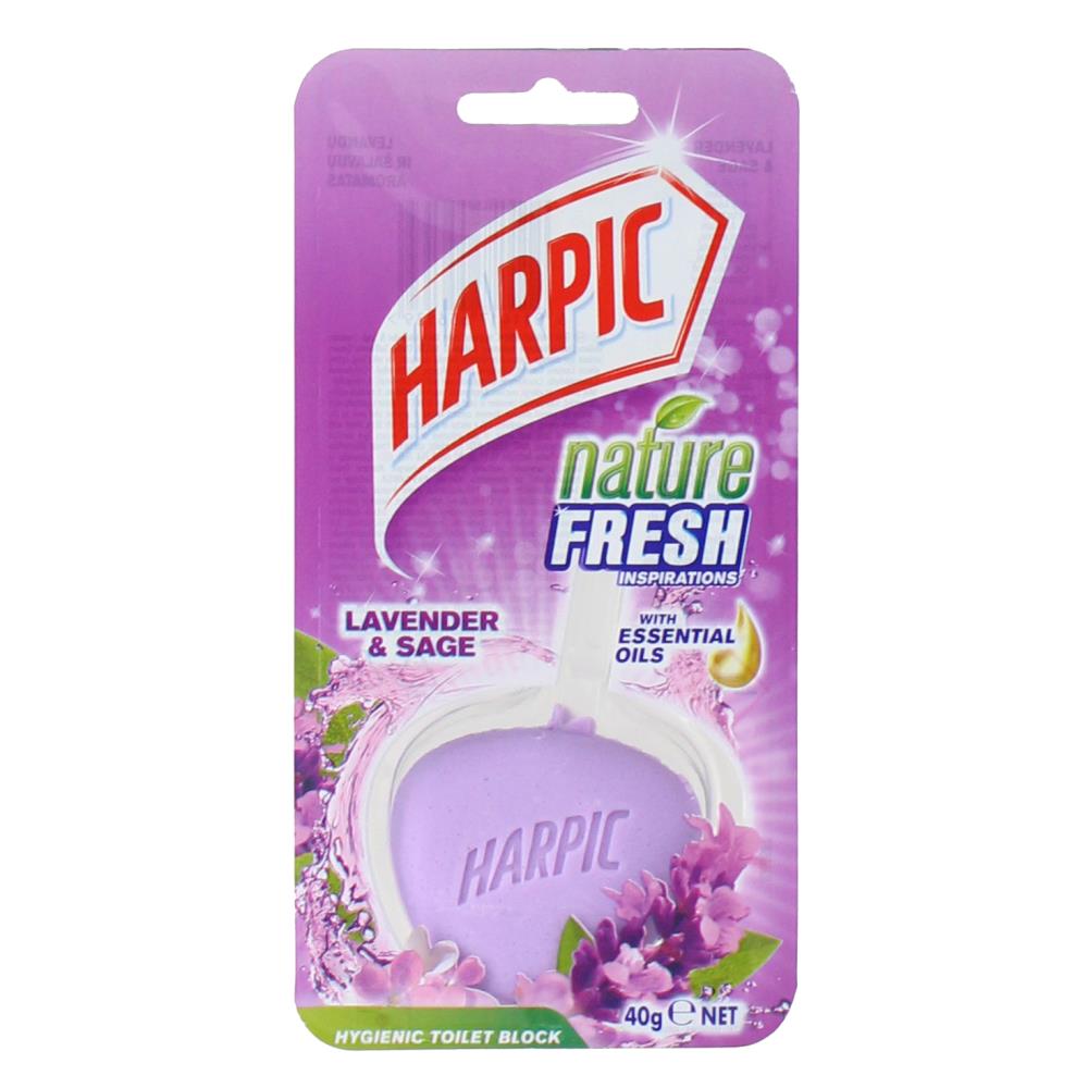 Harpic 40G Toilet Block Nature Fresh Hygienic Lavender & Sage