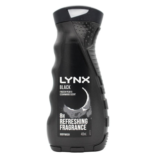 Lynx 400Ml Black Frozen Pear & Cedarwood Scent Refreshing Fragrance Bodywash