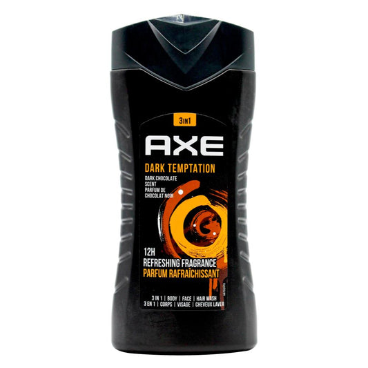 Axe 250Ml 3 In 1 Body + Face + Hair Wash Dark Temptation Dark Chocolate