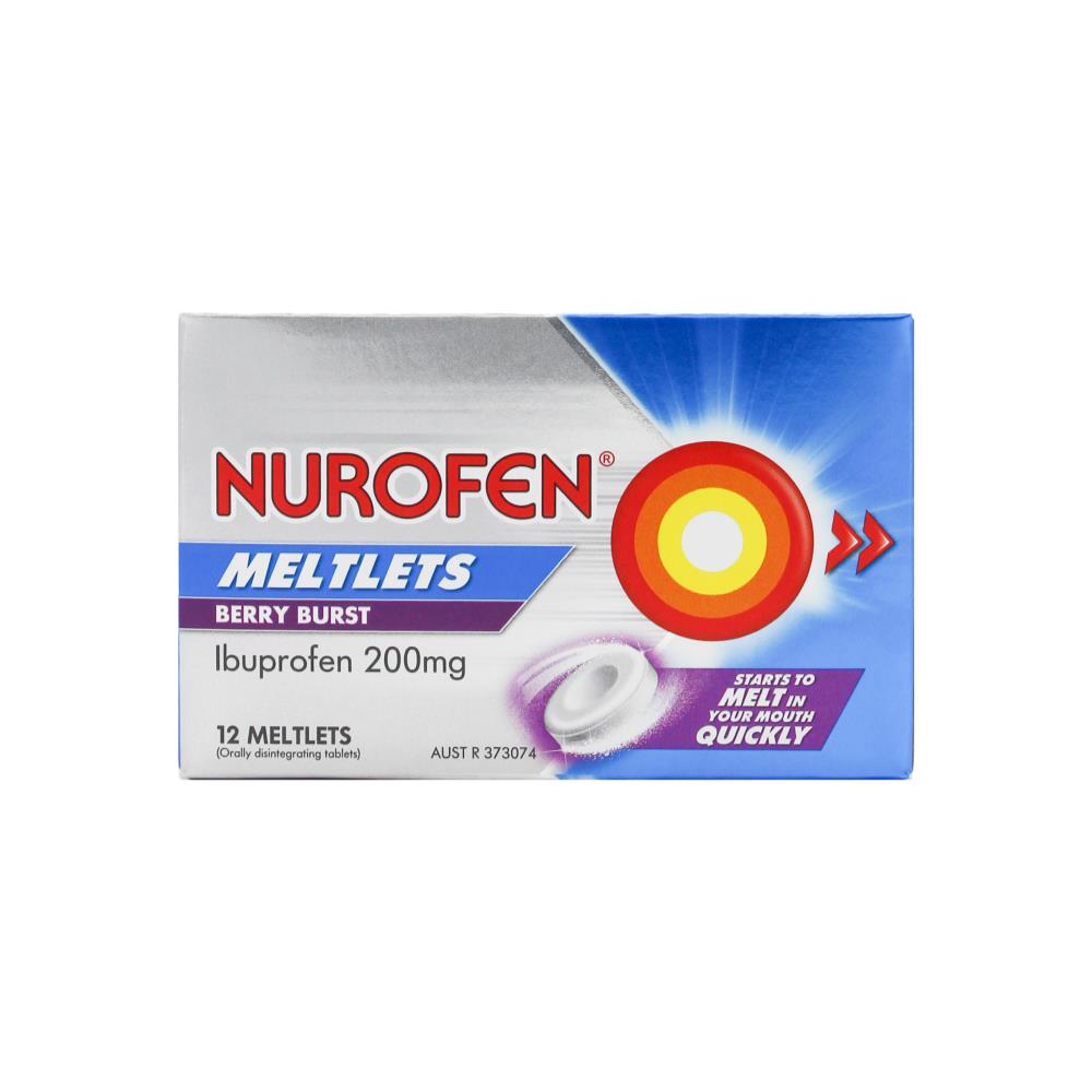 Nurofen Pk12 Meltlets Berry Blast Ibuprofen 200Mg