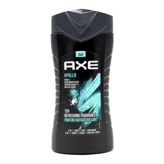 Axe 250Ml 3In1 Body + Face + Hair Wash Apollo