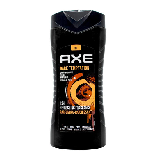 Axe 400Ml 3 In 1 Body + Face+ Hair Wash Dark Temptations Dark Chocolate Scent
