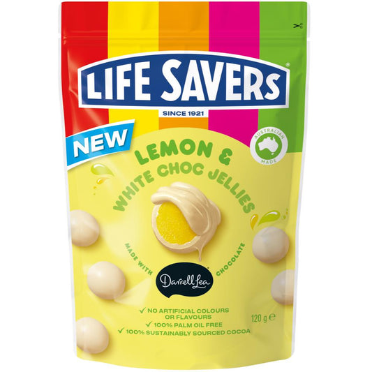 Life Savers 120G Lemon & White Choc Jellies