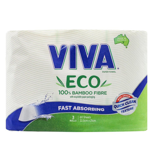 Viva Pk3 Paper Towel Eco 100% Bamboo Fibre