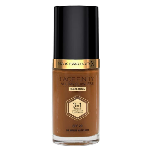Max Factor 30Ml Face Infinity 3 In 1 Primer Concealer & Foundation 98 Warm Hazelnut Spf20 (Non Carded)